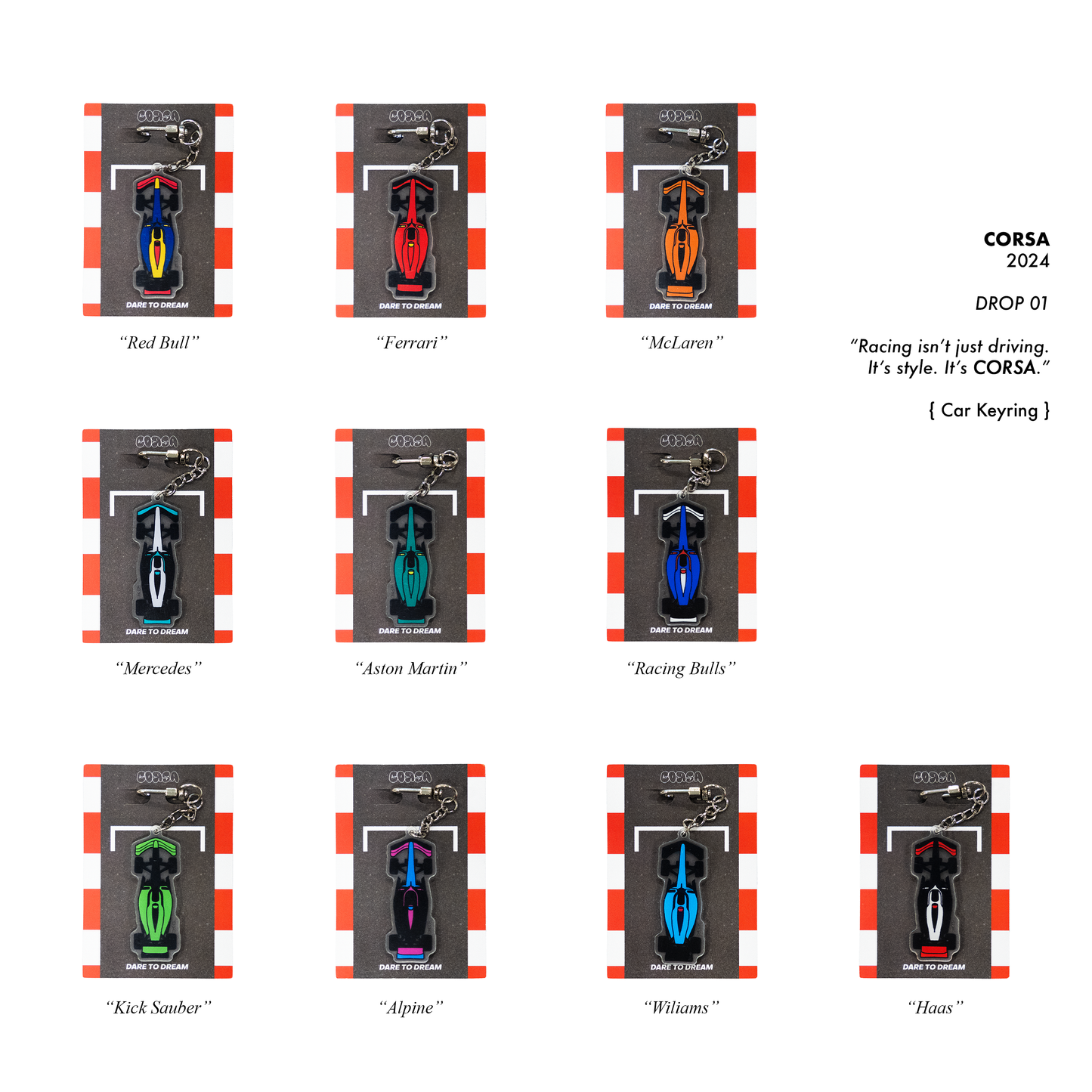 F1 CAR KEYCHAIN